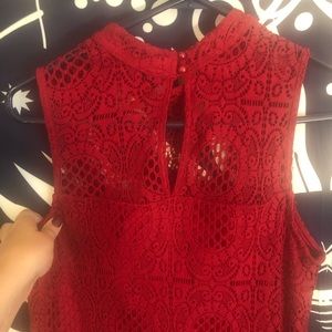 Pretty red lace dress